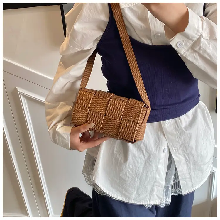 Light Blue Woven Square Shoulder Bag for Women 2025 — feature 13