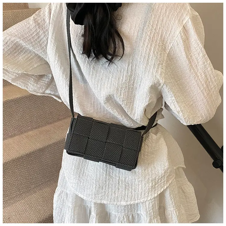 Light Blue Woven Square Shoulder Bag for Women 2025 — feature 17