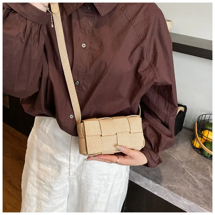 Light Blue Woven Square Shoulder Bag for Women 2025 — feature 21