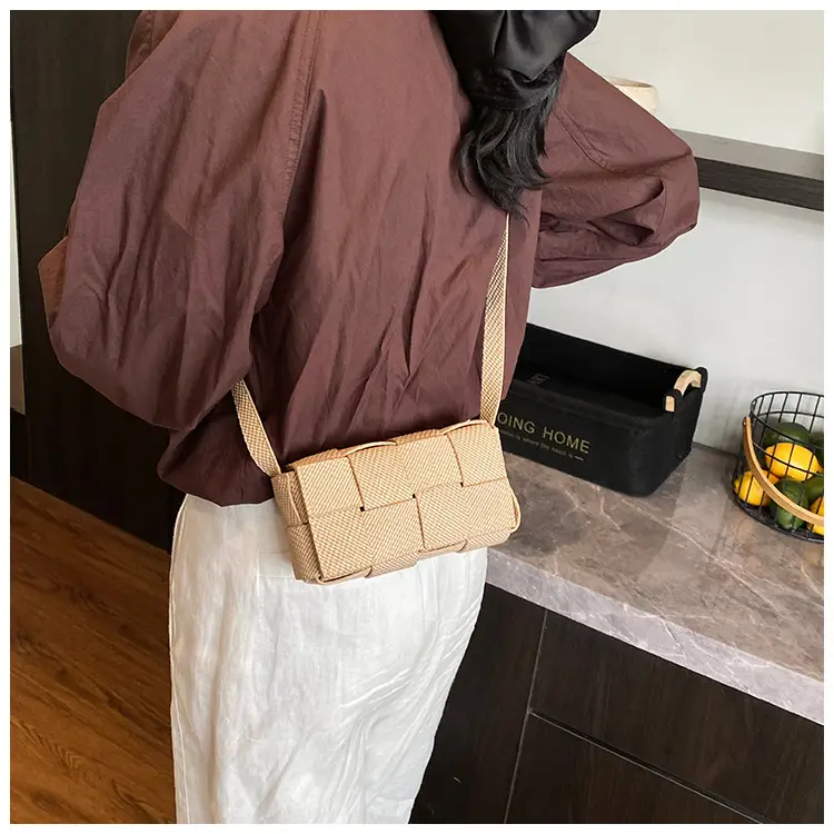 Light Blue Woven Square Shoulder Bag for Women 2025 — feature 22