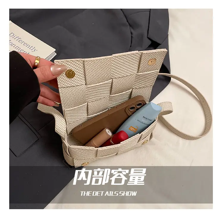 Light Blue Woven Square Shoulder Bag for Women 2025 — feature 4