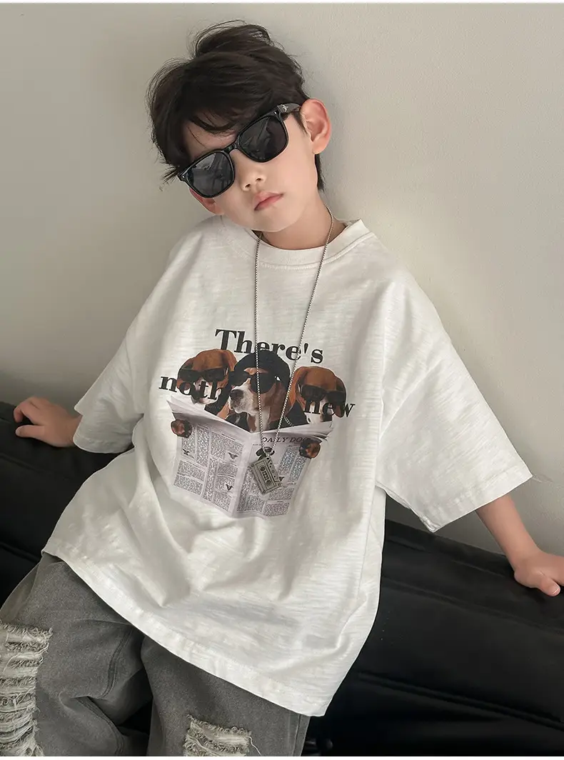 Boys White Graphic T-Shirt Short Sleeve 2025 — feature 10