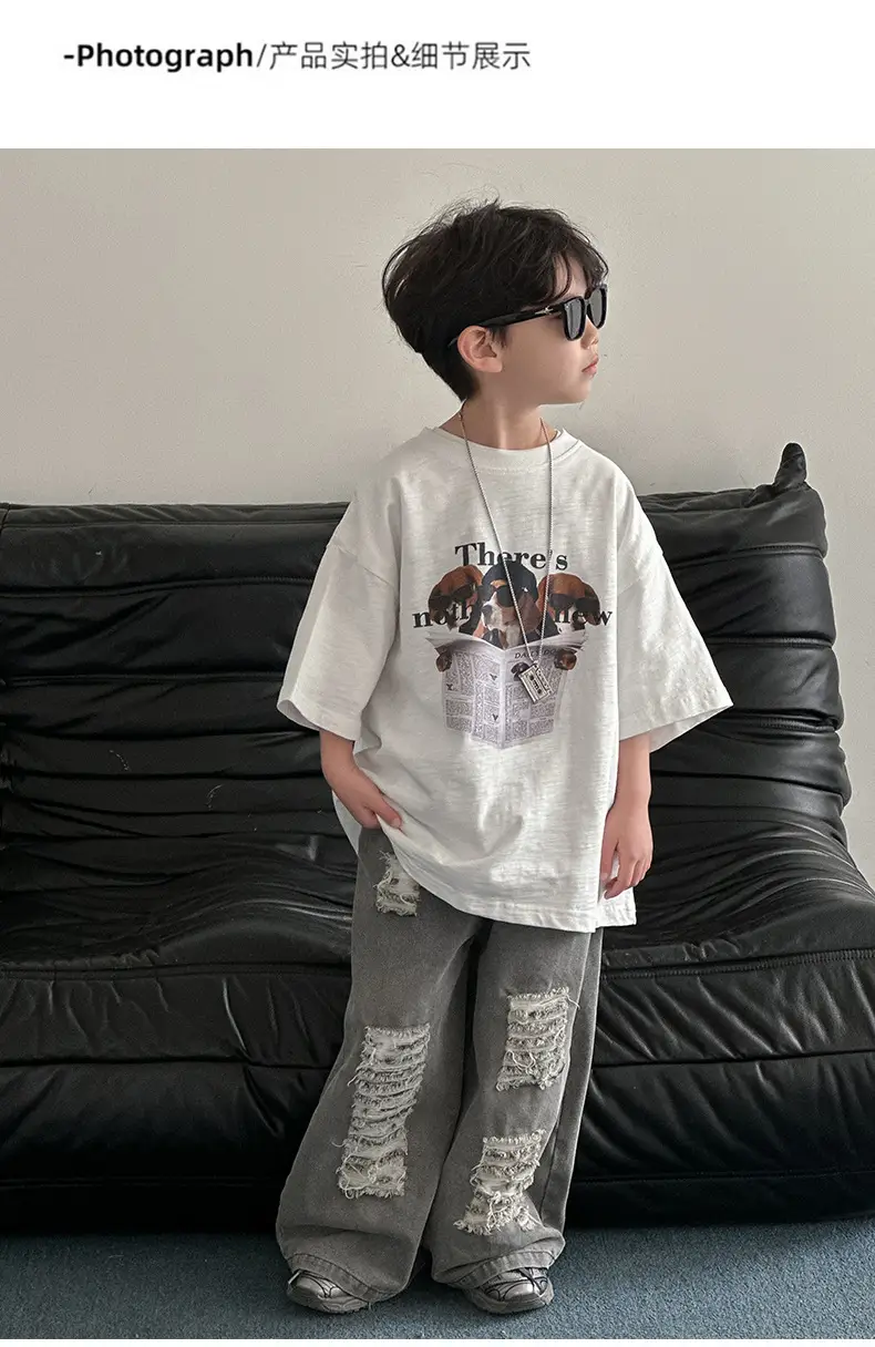 Boys White Graphic T-Shirt Short Sleeve 2025 — feature 6