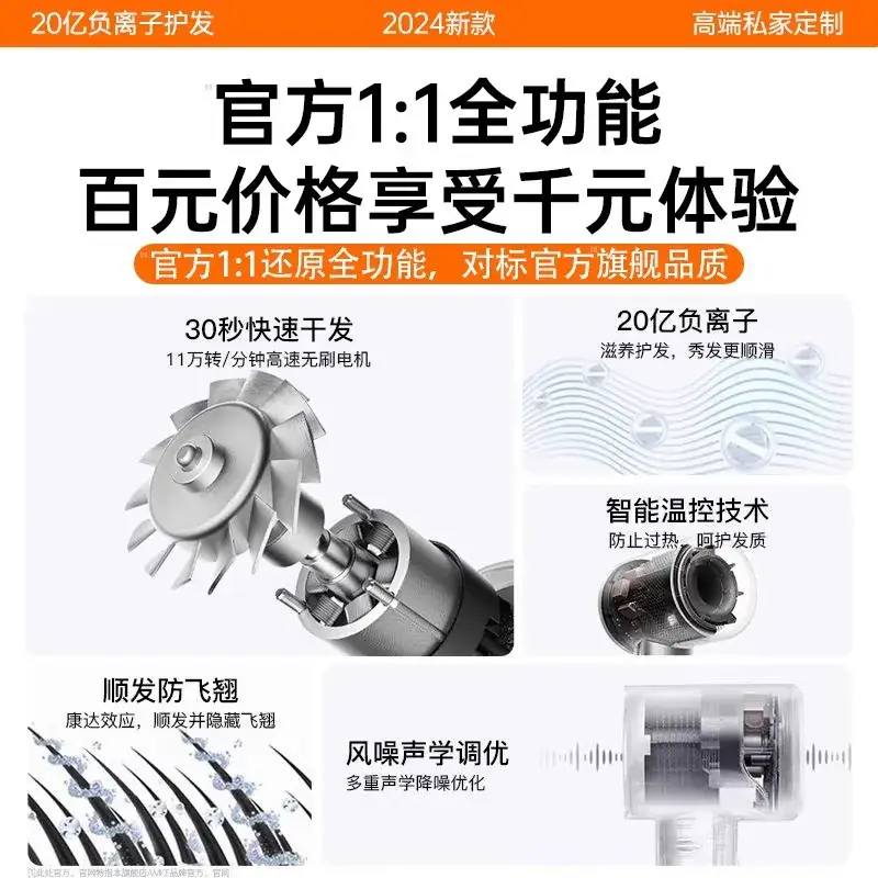 High-Speed Hair Dryer with Negative Ion Technology