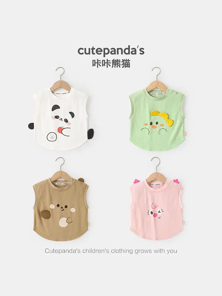 Kaka Panda Girls Sleeveless Vest Summer Top - Image 8
