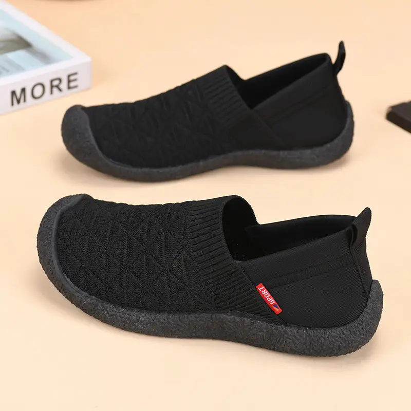Foreign Trade 2025 New Arrival Cloth Shoes Women's Spring and Autumn Casual Shoes All-match Fly-knit Shoes Slip-on Non-slip Breathable Mother Shoes - Image 6