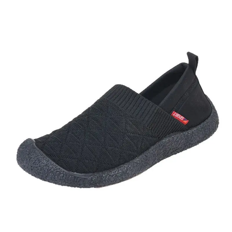 Foreign Trade 2025 New Arrival Cloth Shoes Women's Spring and Autumn Casual Shoes All-match Fly-knit Shoes Slip-on Non-slip Breathable Mother Shoes - Image 8