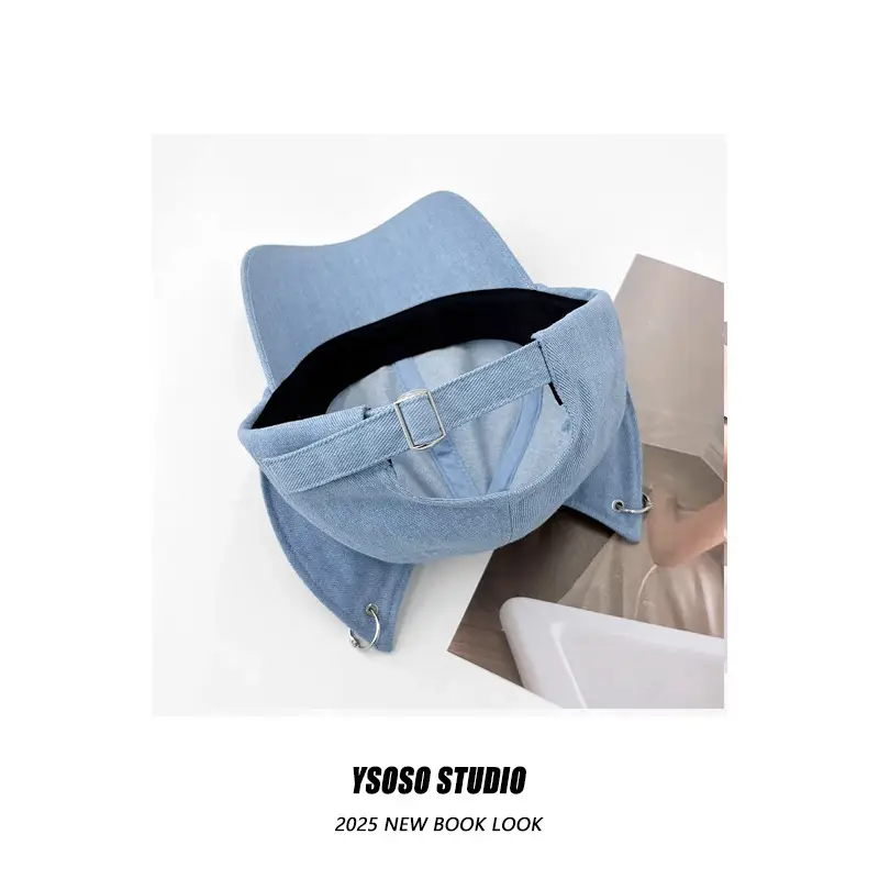 Japanese Sweet Cat Ears Denim Cap for Kids - Image 6
