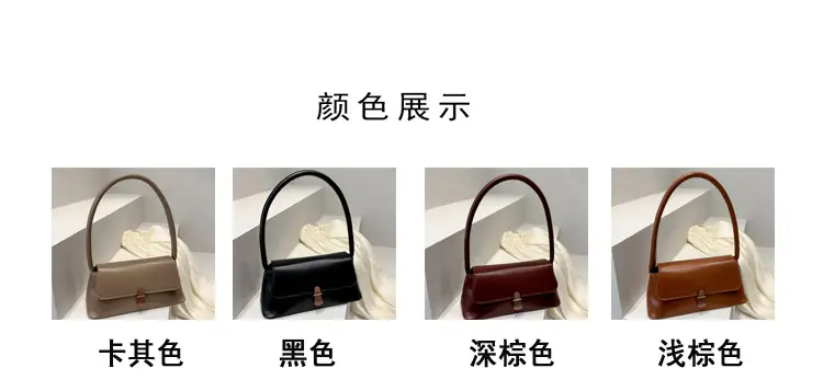 Women's White Leather Crossbody Bag with Gold Clasp — feature 2