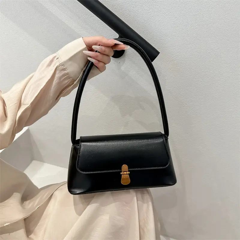 Women's White Leather Crossbody Bag with Gold Clasp — feature 22