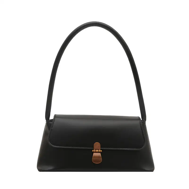 Women's White Leather Crossbody Bag with Gold Clasp - Image 2