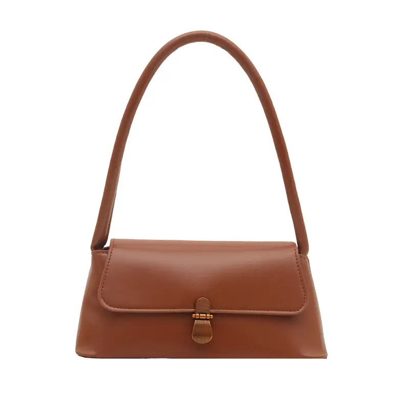 Women's White Leather Crossbody Bag with Gold Clasp - Image 4