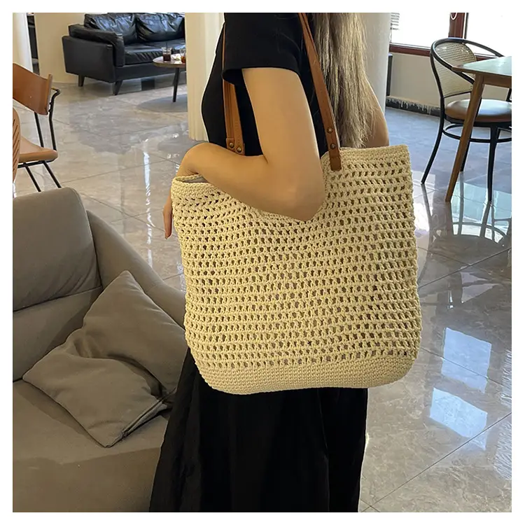 Women's Straw Woven Beach Bag Large Capacity Summer Commute — feature 16