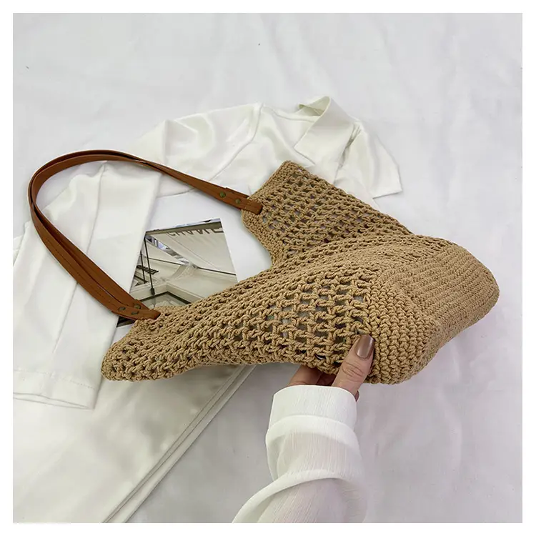 Women's Straw Woven Beach Bag Large Capacity Summer Commute — feature 21