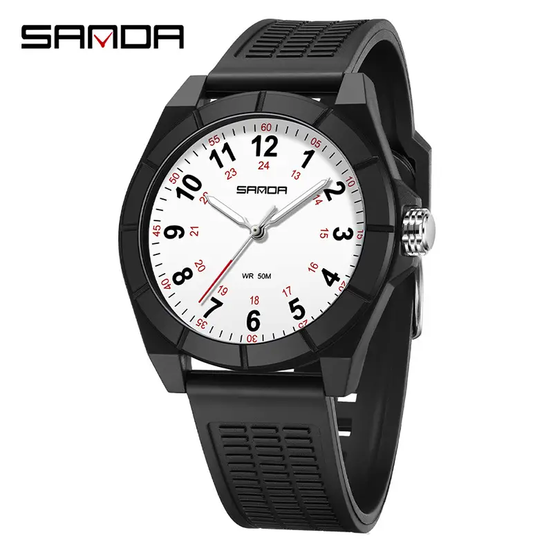 Sanda Mint Green Quartz Watch for Men Women - Image 2