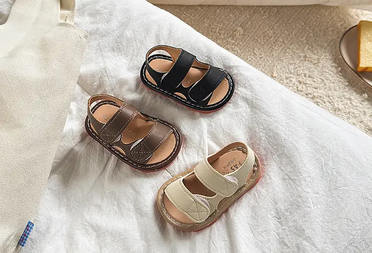 Baby Sandals Brown Non-Slip Soft Sole 6-12M — feature 1