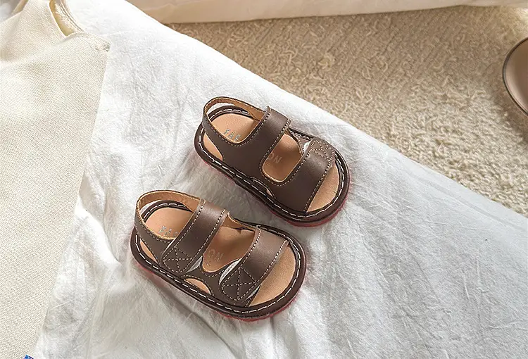 Baby Sandals Brown Non-Slip Soft Sole 6-12M — feature 4