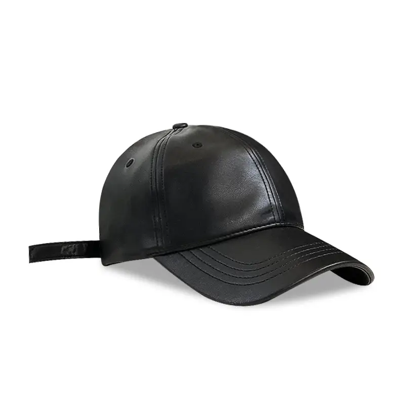 Japanese Leather Baseball Cap Wide Brim for Women Girls - Image 10