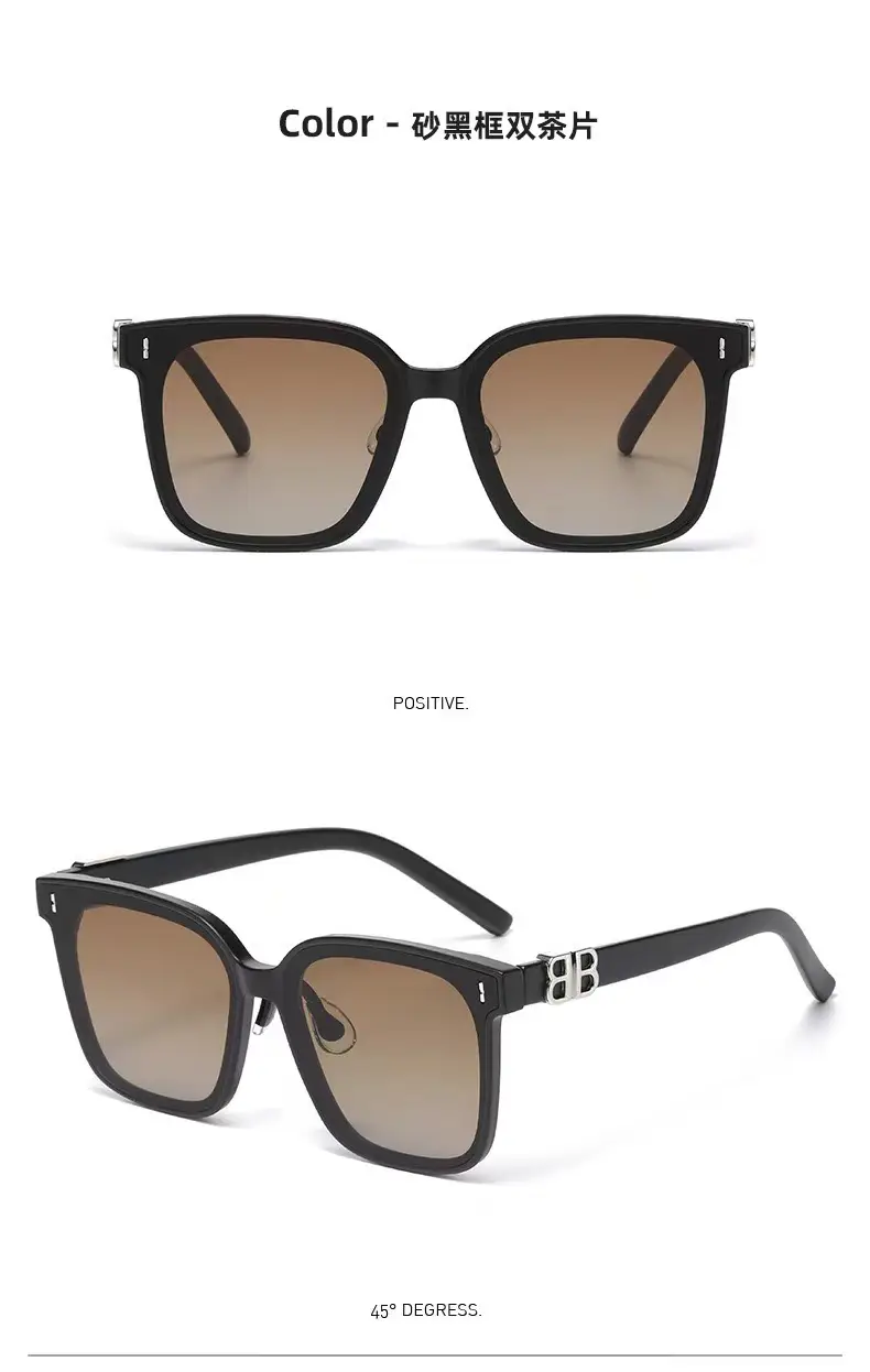 Men Black Silicone Sunglasses with Gold Logo — feature 12