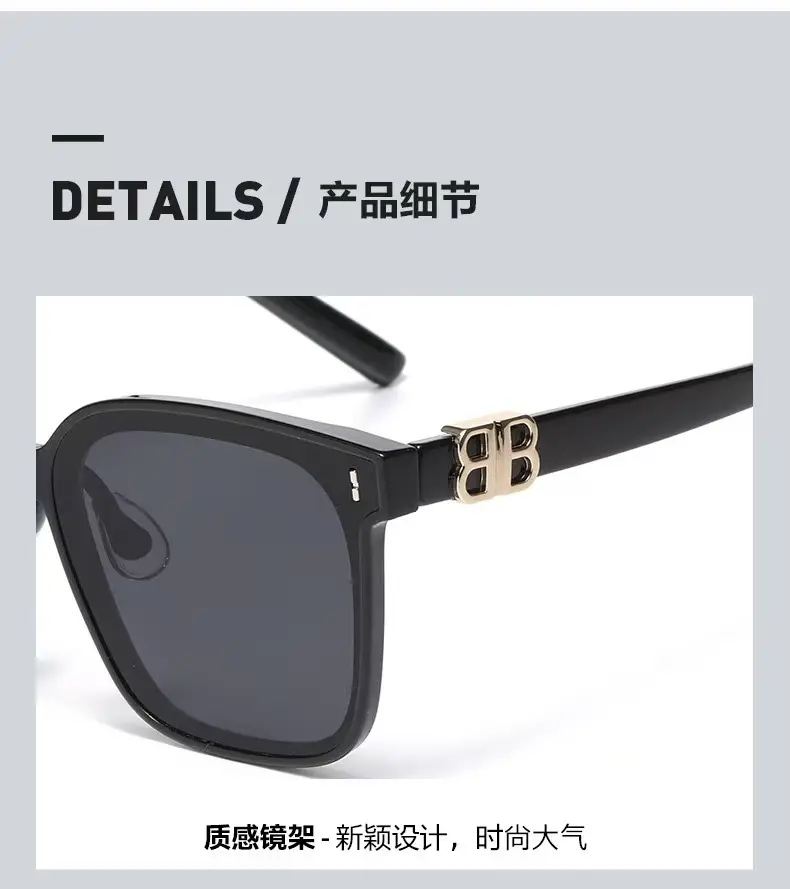 Men Black Silicone Sunglasses with Gold Logo — feature 6