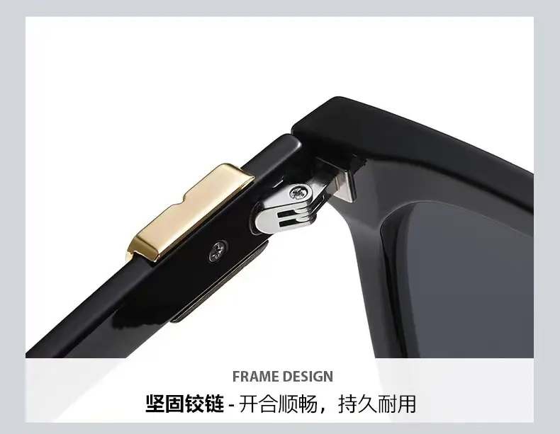 Men Black Silicone Sunglasses with Gold Logo — feature 7