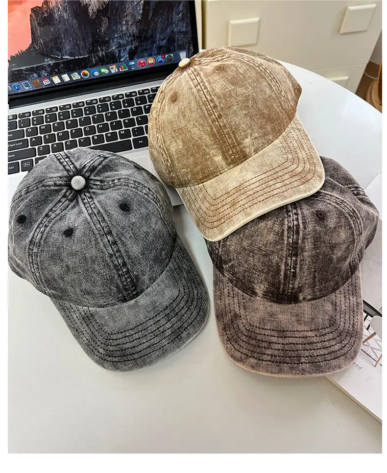 Women Purple Denim Wide Brim Cap Summer Hat — feature 8
