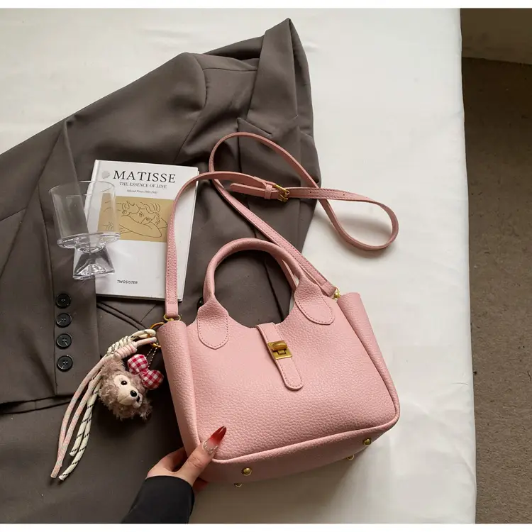 Women's Tan Leather Shoulder Bag with Tassel & Handle — feature 37