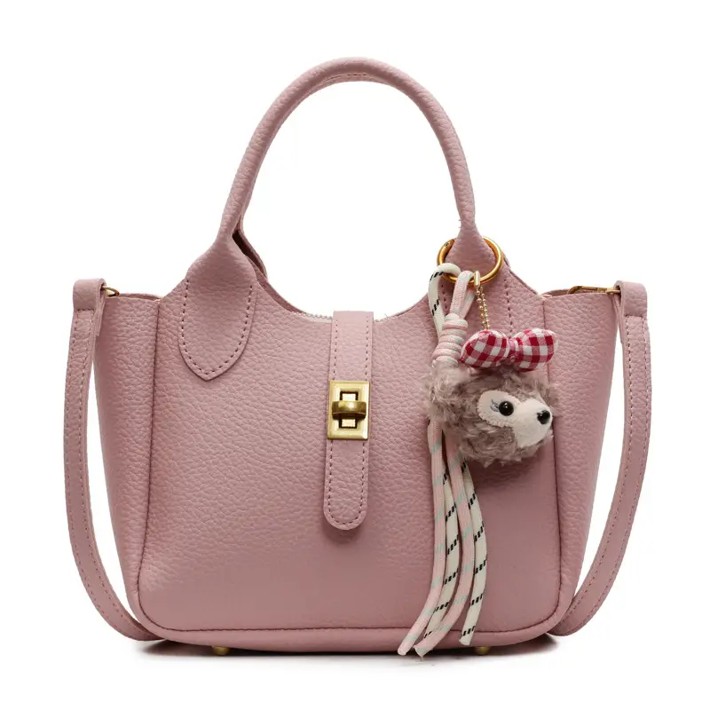 Women's Tan Leather Shoulder Bag with Tassel & Handle - Image 4