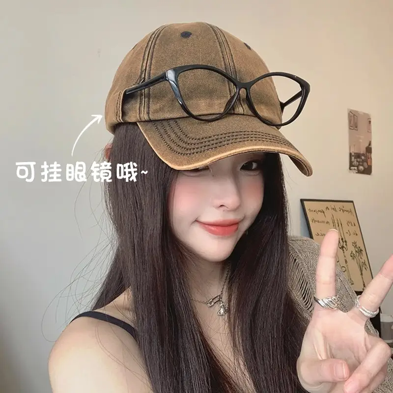 Women Vintage Denim Cap Sun Protection Summer
