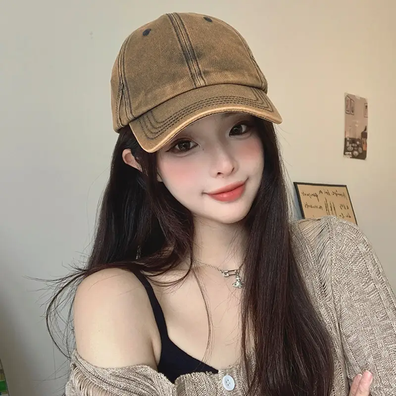Women Vintage Denim Cap Sun Protection Summer