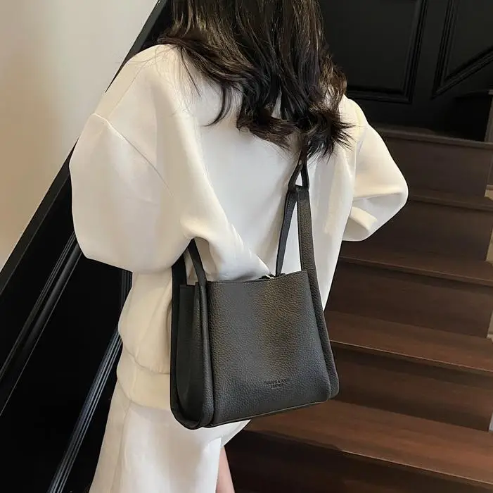 Women's Cream Textured Shoulder Bag 2025 Casual Fashion - Image 9