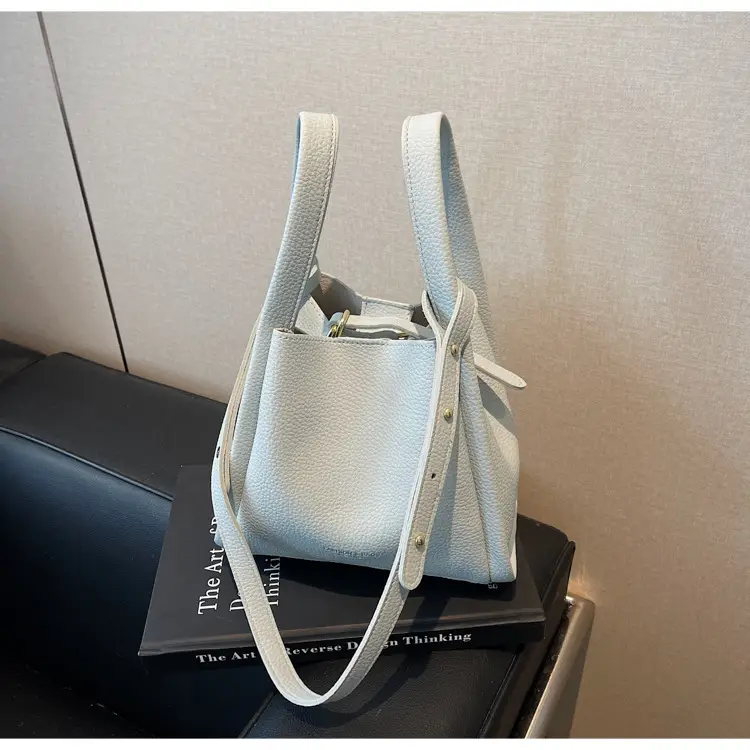 Women's Cream Textured Shoulder Bag 2025 Casual Fashion — feature 20