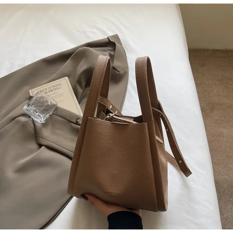 Women's Cream Textured Shoulder Bag 2025 Casual Fashion — feature 21