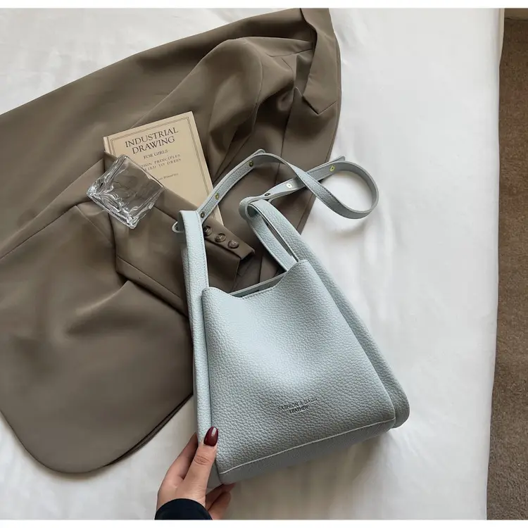 Women's Cream Textured Shoulder Bag 2025 Casual Fashion — feature 26