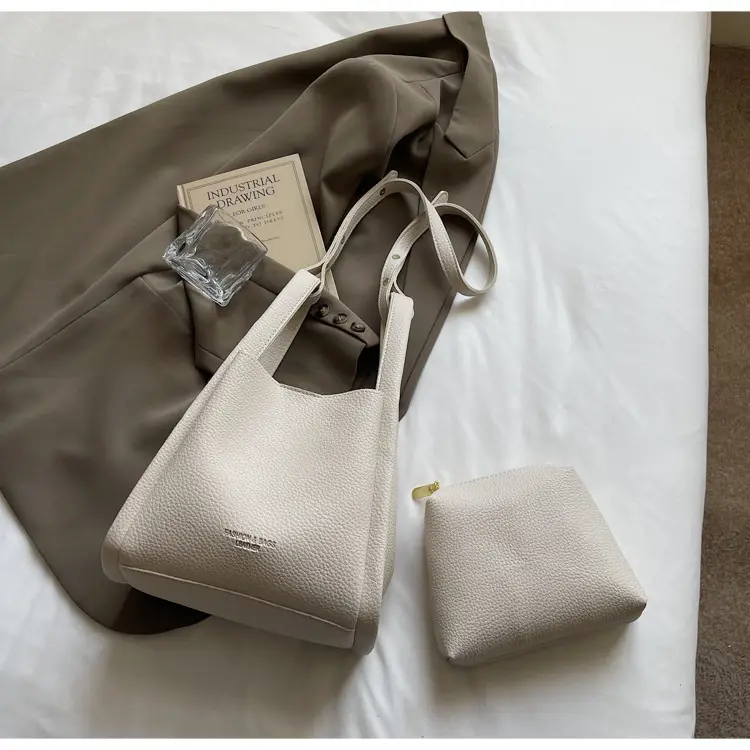 Women's Cream Textured Shoulder Bag 2025 Casual Fashion — feature 28