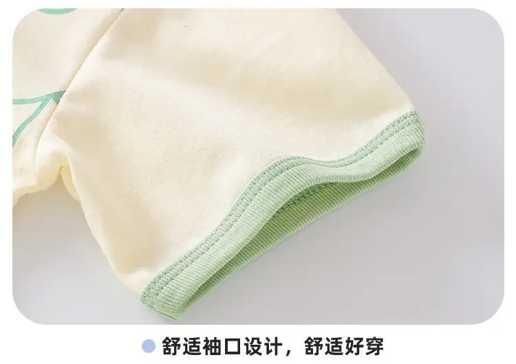 Boys Cotton Shorts Set Yellow Blue 2025 New Arrival — feature 11