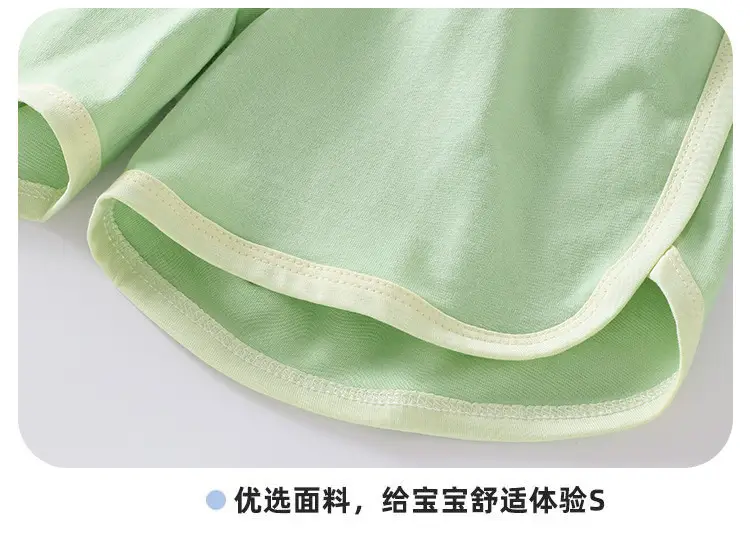 Boys Cotton Shorts Set Yellow Blue 2025 New Arrival — feature 16
