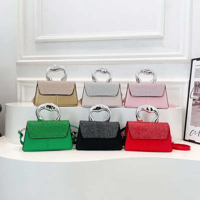 Textured Metal Shoulder Bag Women's 2025 Fashion - Image 7