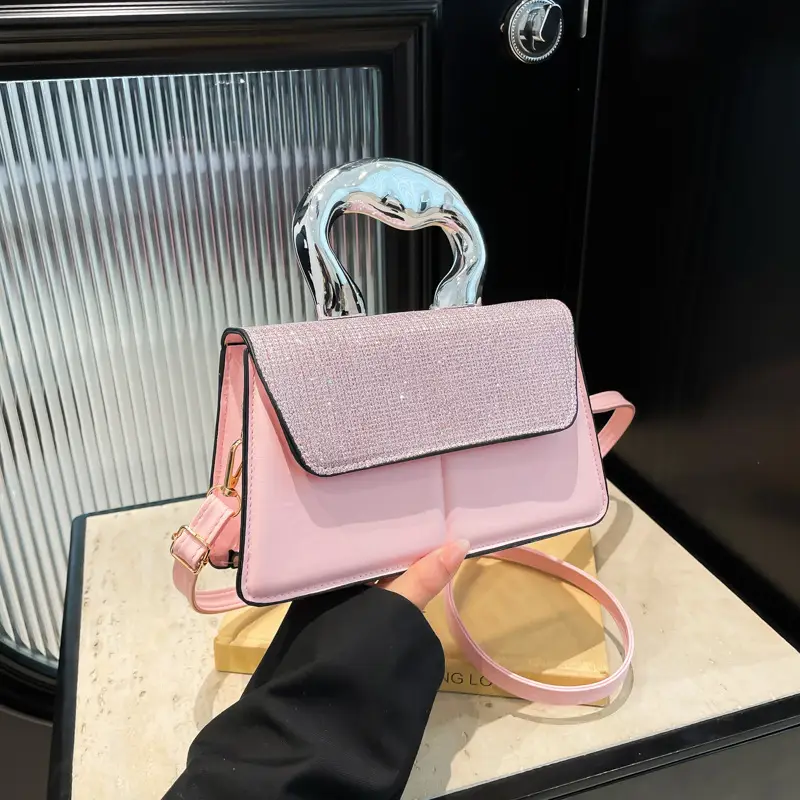 Textured Metal Shoulder Bag Women's 2025 Fashion - Image 10