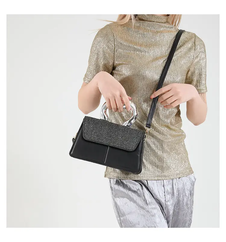 Textured Metal Shoulder Bag Women's 2025 Fashion — feature 13