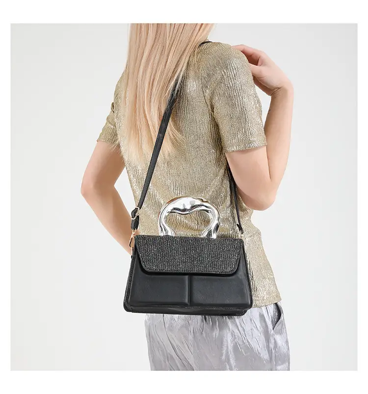 Textured Metal Shoulder Bag Women's 2025 Fashion — feature 14