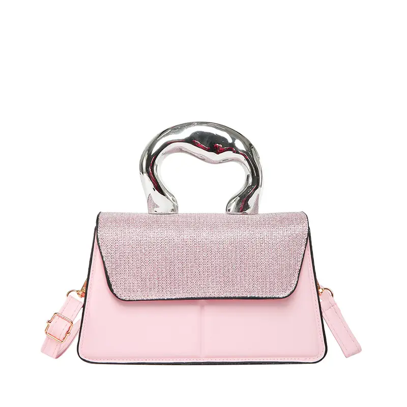 Textured Metal Shoulder Bag Women's 2025 Fashion - Image 4