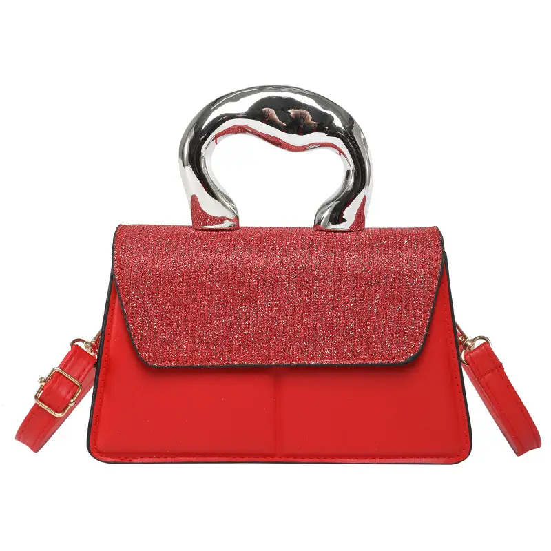 Textured Metal Shoulder Bag Women's 2025 Fashion - Image 5