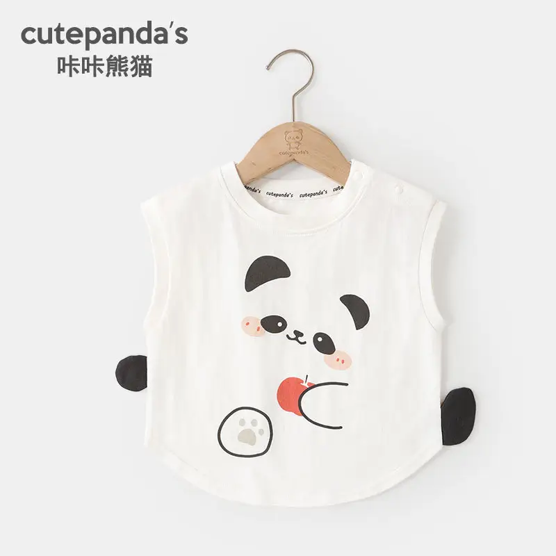 Kaka Panda Boys Sleeveless T-Shirt Brown - Image 7