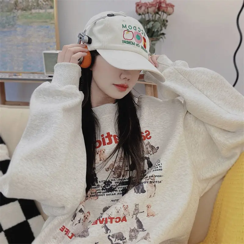 Women Apple Embroidered Baseball Cap Blue 2025 — feature 10