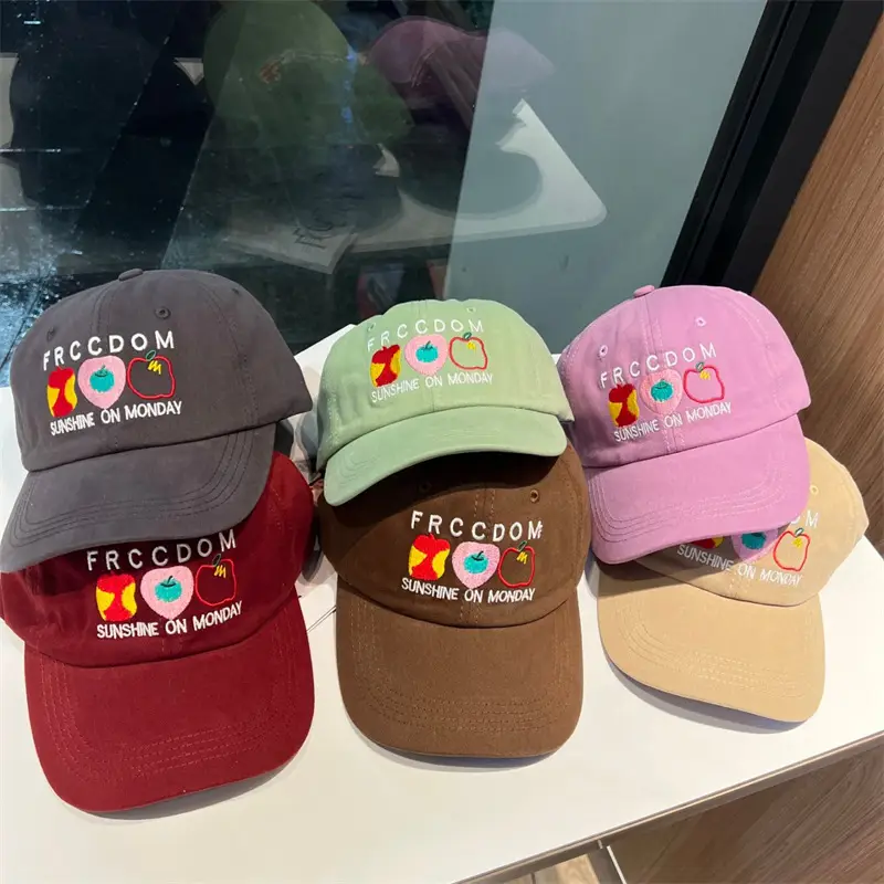 Women Apple Embroidered Baseball Cap Blue 2025 — feature 20