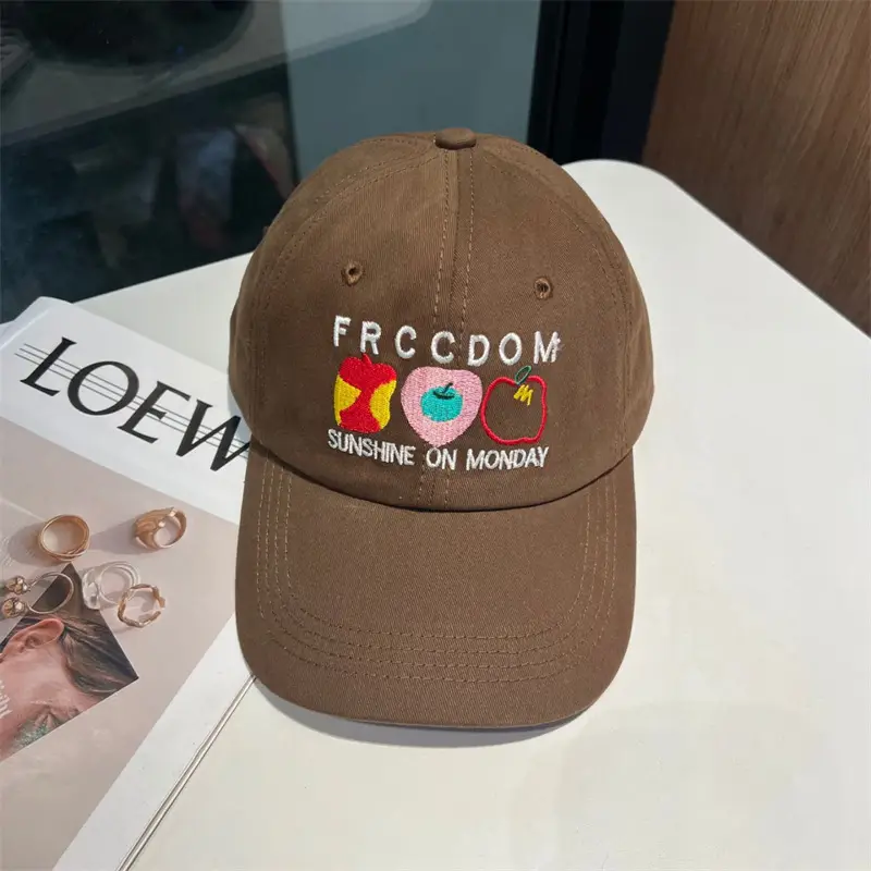 Women Apple Embroidered Baseball Cap Blue 2025 — feature 22