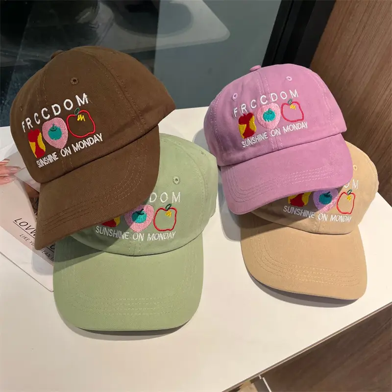 Women Apple Embroidered Baseball Cap Blue 2025 — feature 23