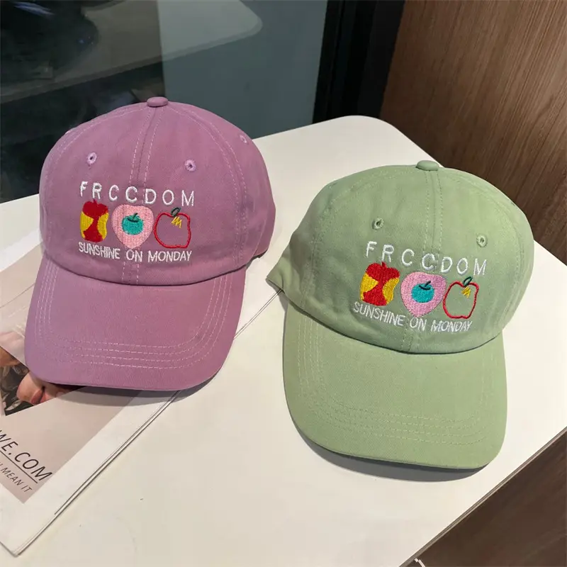 Women Apple Embroidered Baseball Cap Blue 2025 — feature 28