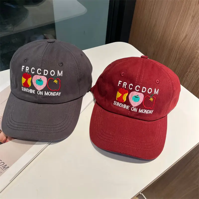 Women Apple Embroidered Baseball Cap Blue 2025 — feature 29